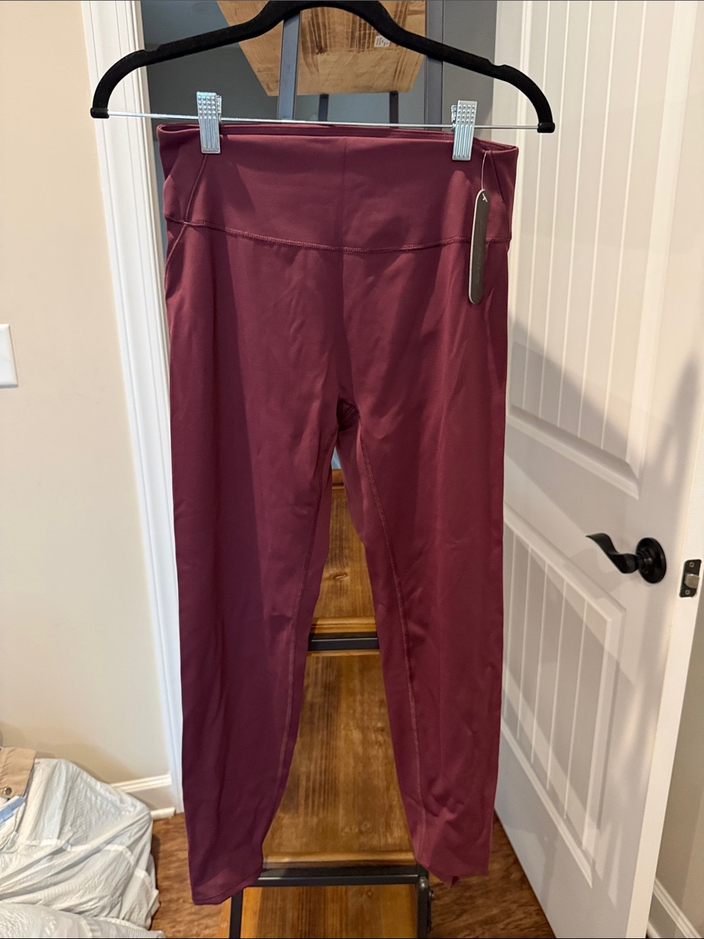 SKIMS High-Waist Leggings in Burgundy